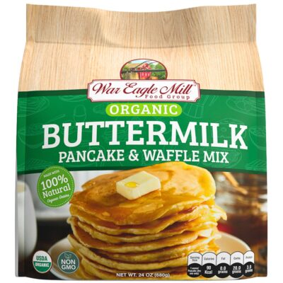 Organic Buttermilk Pancake & Waffle Mix, 24 oz Bag