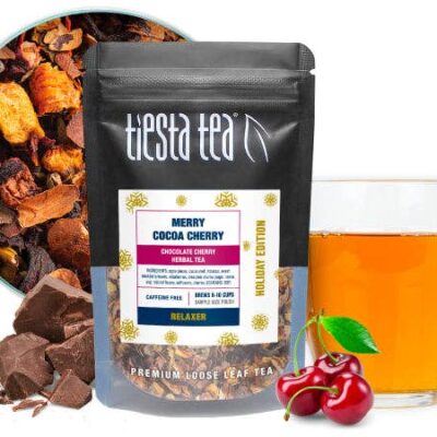 Merry Cocoa Cherry Tea | Holiday Chocolate Cherry Dessert