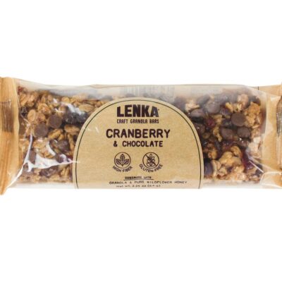 Cranberry Chocolate Granola Bar - High Fiber, Gluten-Free
