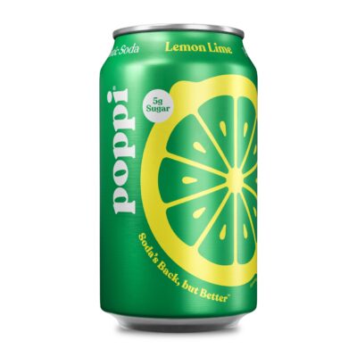 Poppi Prebiotic Soda, Lemon Lime, 12oz