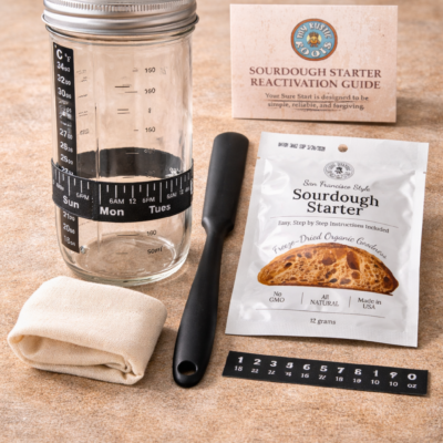 Complete Sourdough Starter Jar Kit – BONUS BAG OF STARTER